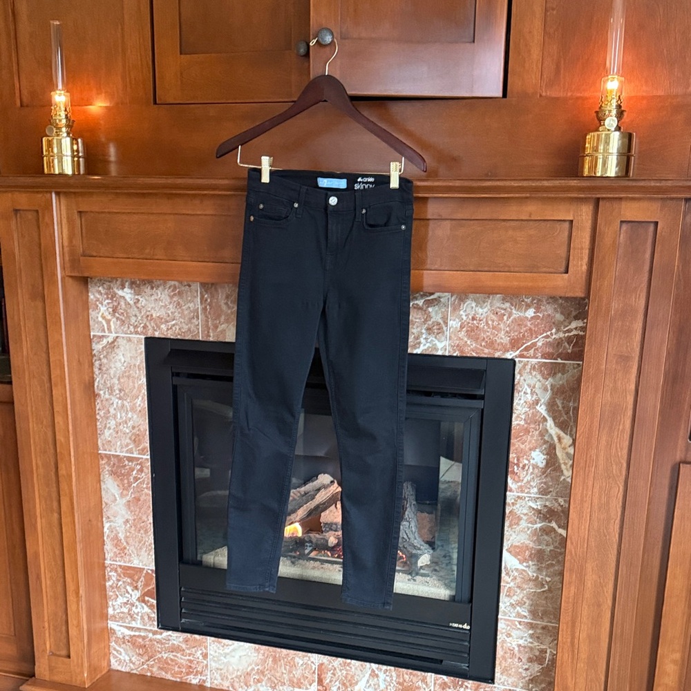 7 For All Mankind Black Ankle Skinny Jeans | Size 26.
